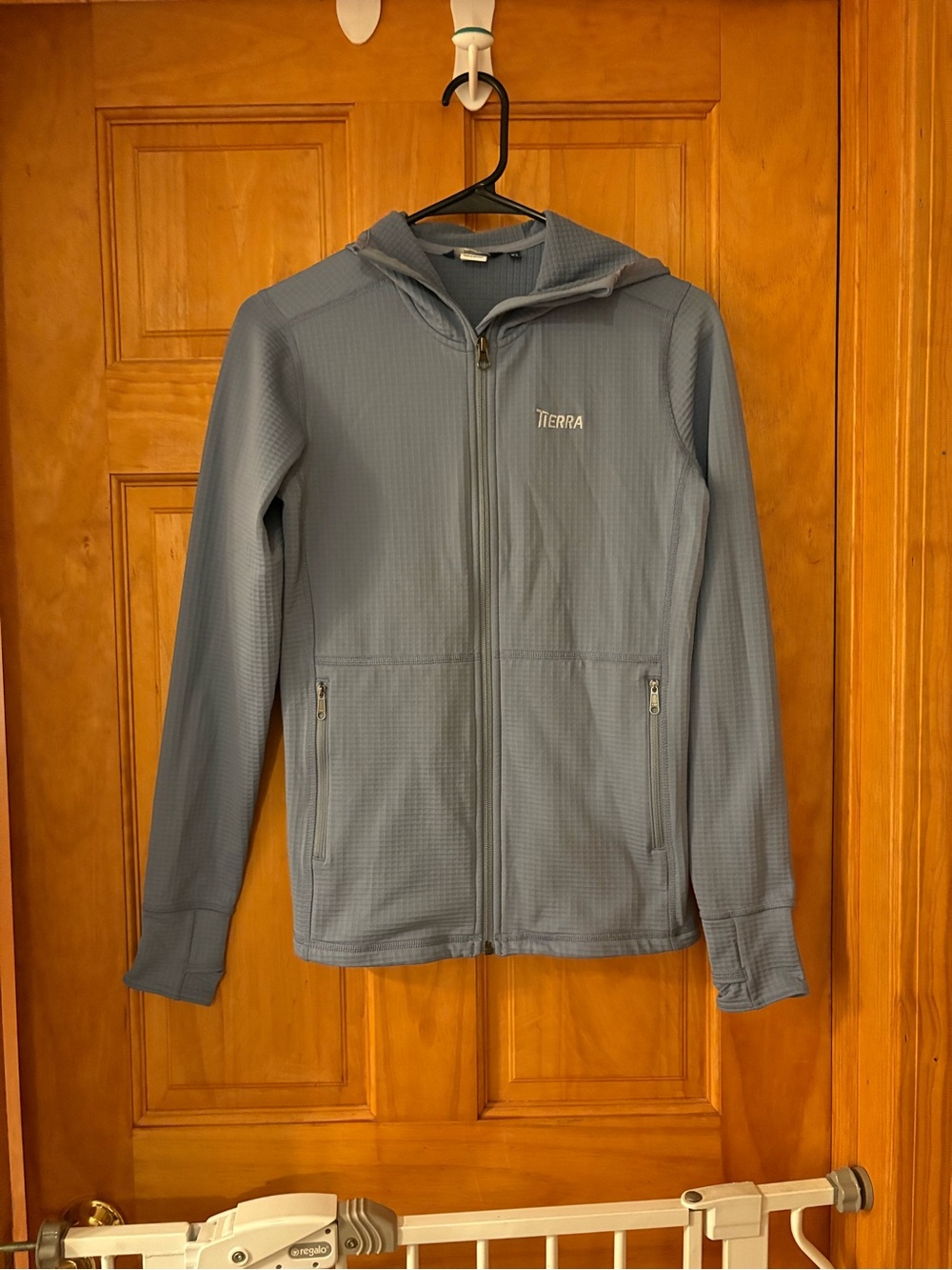 Tierra -Blue Hooded Full-Zip Jacket
